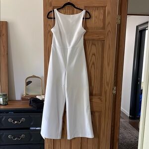 Abercrombie & Fitch White Wide-Leg Jumpsuit